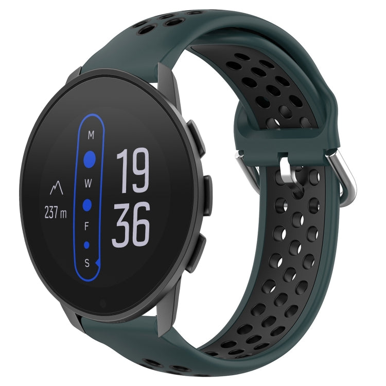 For Suunto 9 Peak 22mm Perforated Breathable Sports Silicone Watch Band
