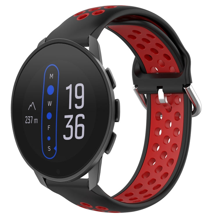 For Suunto 9 Peak 22mm Perforated Breathable Sports Silicone Watch Band