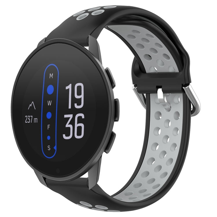 For Suunto 9 Peak 22mm Perforated Breathable Sports Silicone Watch Band