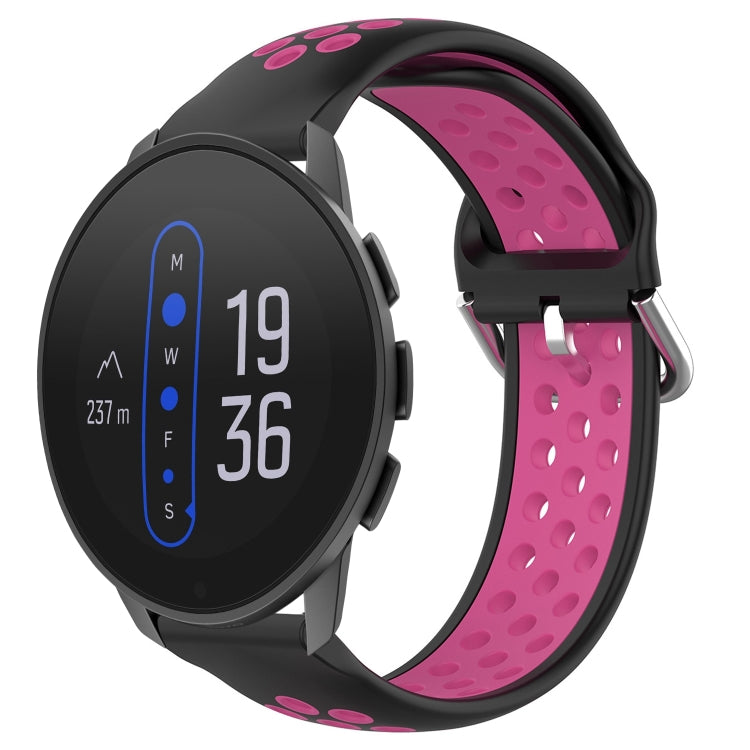 For Suunto 9 Peak 22mm Perforated Breathable Sports Silicone Watch Band