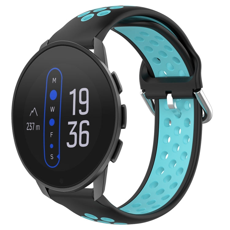 For Suunto 9 Peak 22mm Perforated Breathable Sports Silicone Watch Band