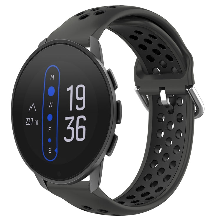 For Suunto 9 Peak 22mm Perforated Breathable Sports Silicone Watch Band