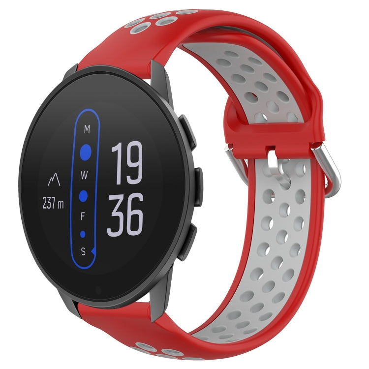 For Suunto 9 Peak 22mm Perforated Breathable Sports Silicone Watch Band