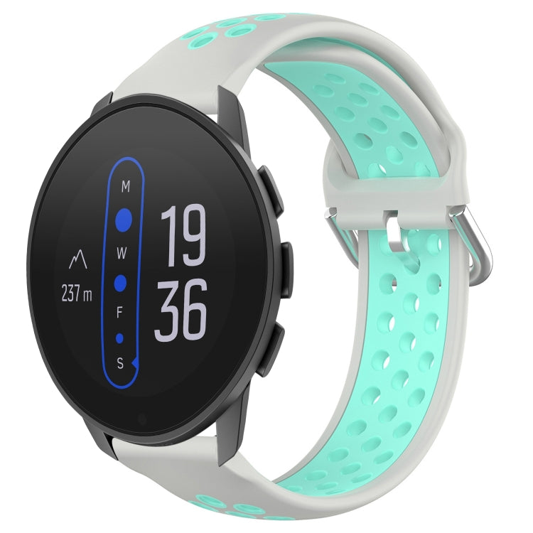 For Suunto 9 Peak 22mm Perforated Breathable Sports Silicone Watch Band
