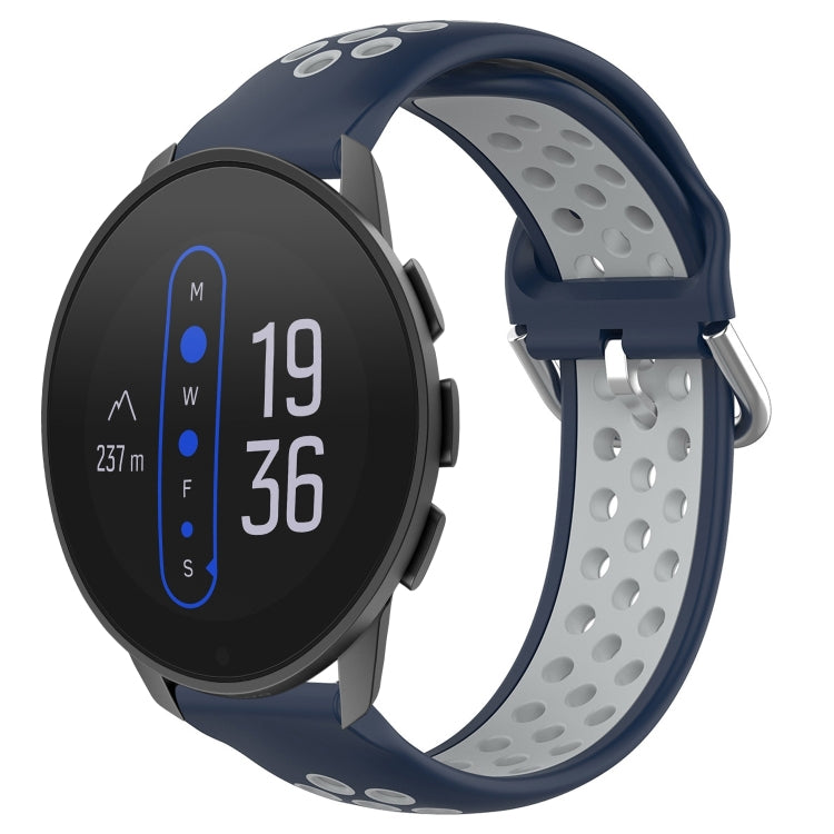 For Suunto 9 Peak 22mm Perforated Breathable Sports Silicone Watch Band