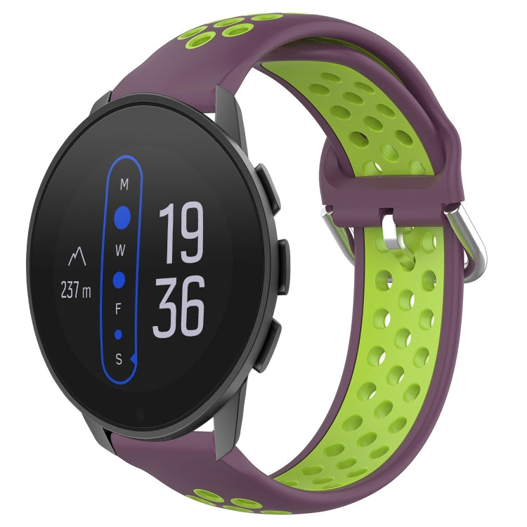 For Suunto 9 Peak 22mm Perforated Breathable Sports Silicone Watch Band