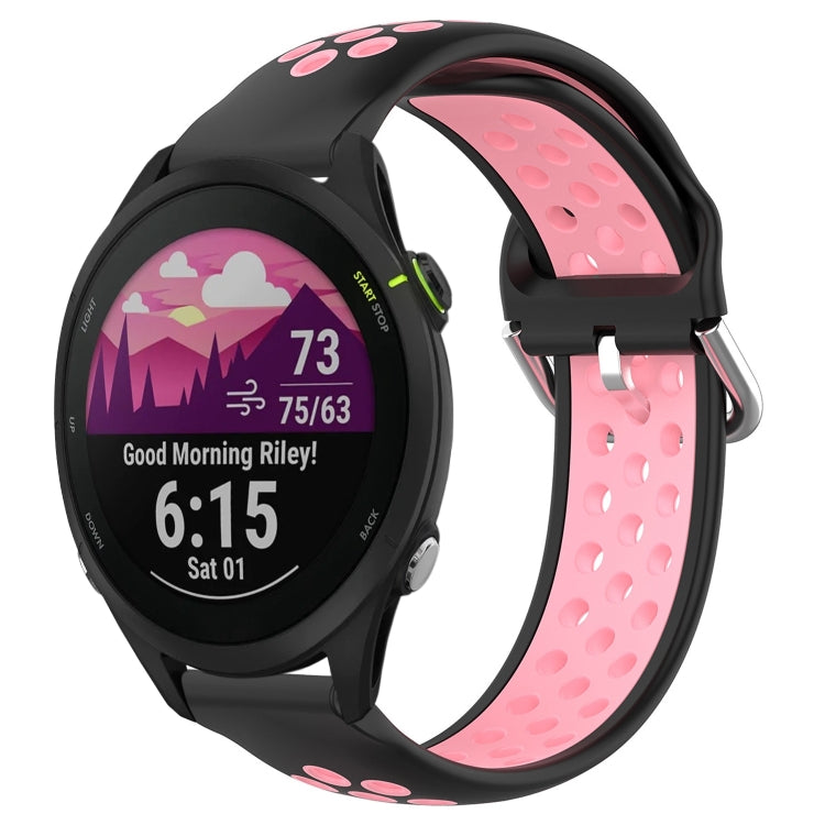For Garmin Forerunner 255 22mm Perforated Breathable Sports Silicone Watch Band
