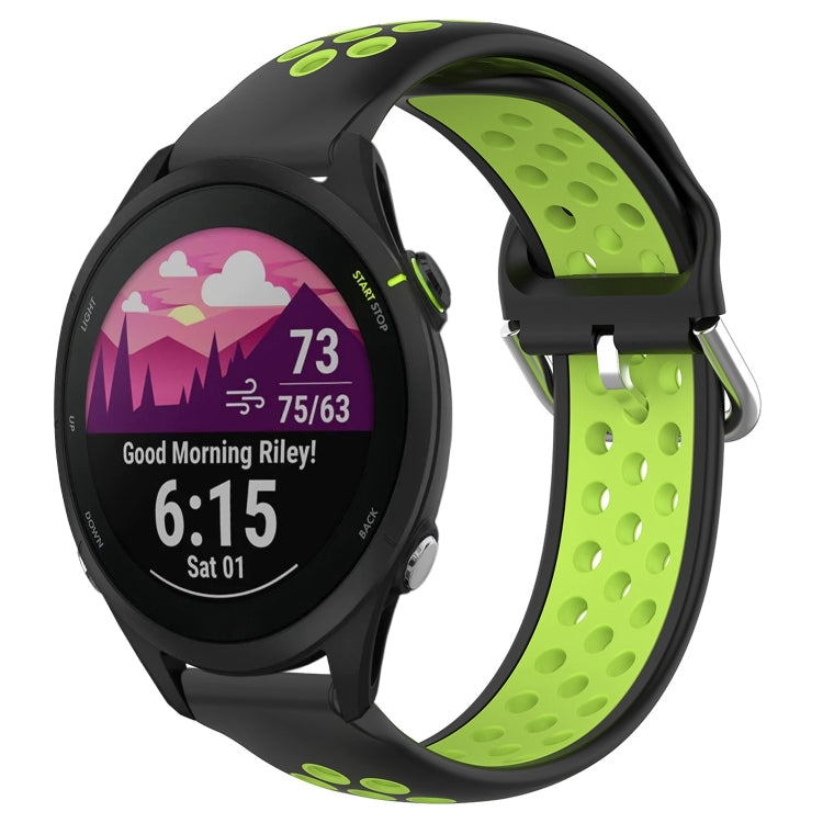 For Garmin Forerunner 255 22mm Perforated Breathable Sports Silicone Watch Band