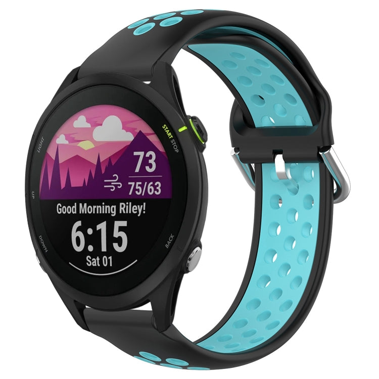 For Garmin Forerunner 255 22mm Perforated Breathable Sports Silicone Watch Band