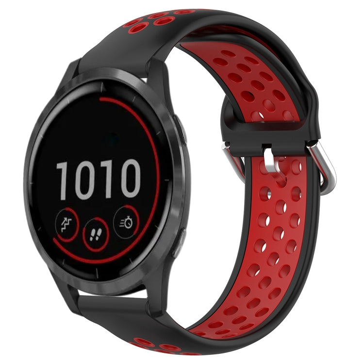 For Garmin Vivoactive4 22mm Perforated Breathable Sports Silicone Watch Band
