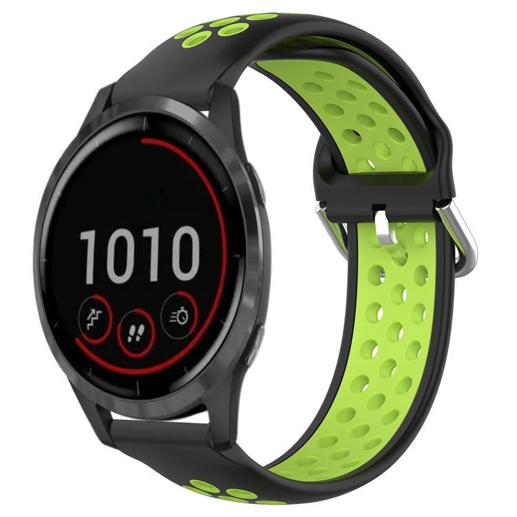 For Garmin Vivoactive4 22mm Perforated Breathable Sports Silicone Watch Band