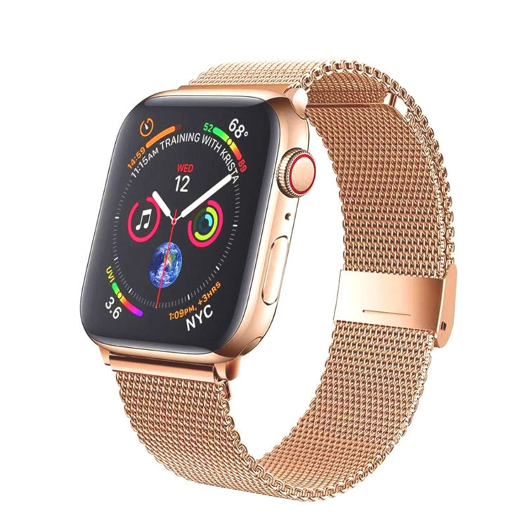 Milan Metal Steel Mesh Integrated Buckle Watch Band For Apple Watch Series 8&7 41mm