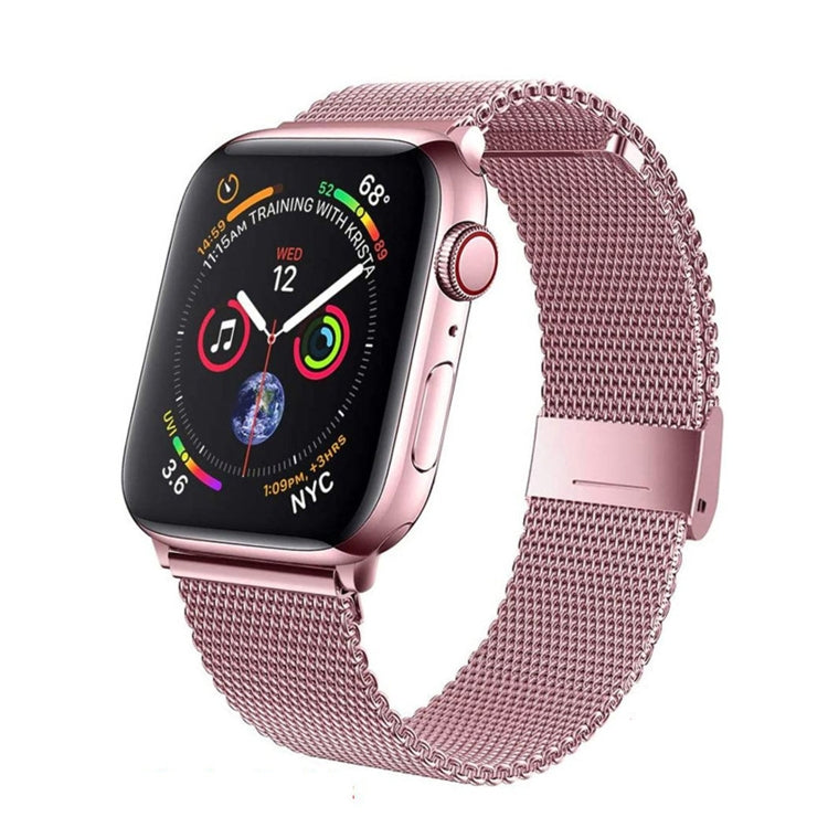 Milan Metal Steel Mesh Integrated Buckle Watch Band For Apple Watch Series 8&7 41mm