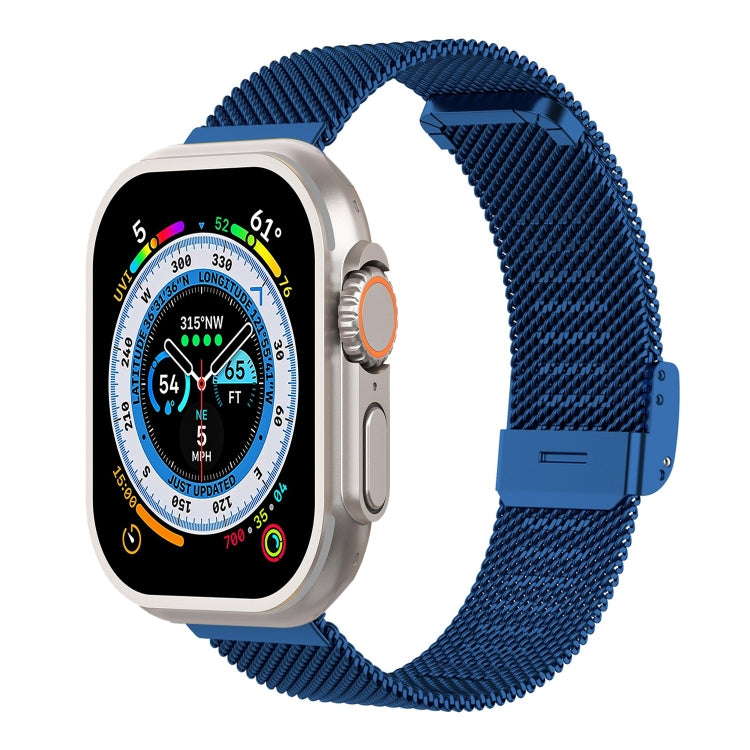 Milan Metal Steel Mesh Integrated Buckle Watch Band For Apple Watch Ultra 49mm / Series 8&7 45mm