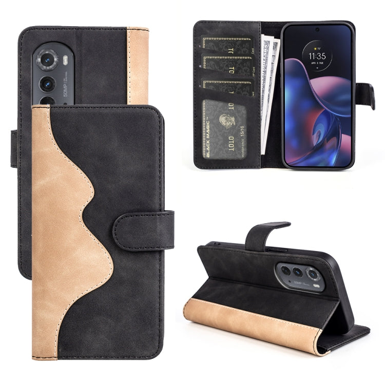 For Motorola Moto Edge 2022 Stitching Horizontal Flip Leather Phone Case