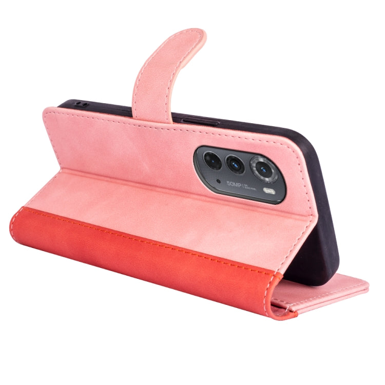 For Motorola Moto Edge 2022 Stitching Horizontal Flip Leather Phone Case