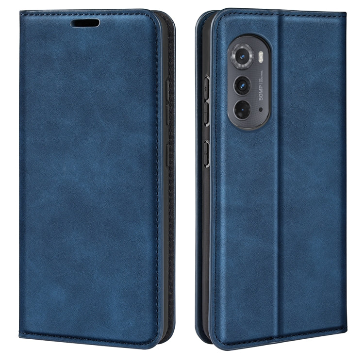 For Motorola Moto Edge 2022 Retro-skin  Magnetic Suction Leather Phone Case