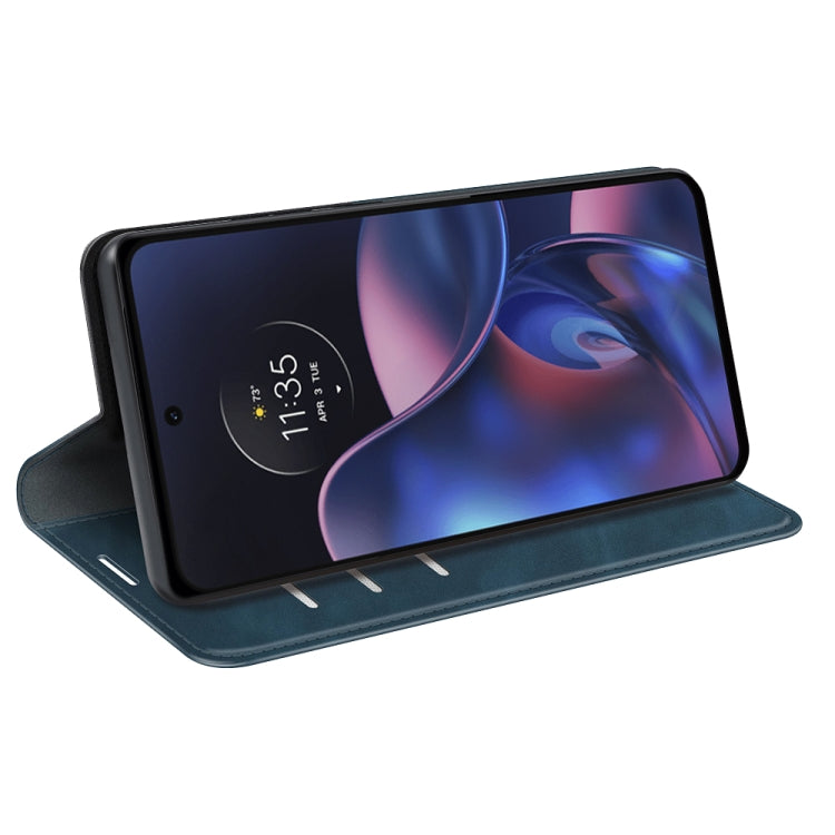 For Motorola Moto Edge 2022 Retro-skin  Magnetic Suction Leather Phone Case