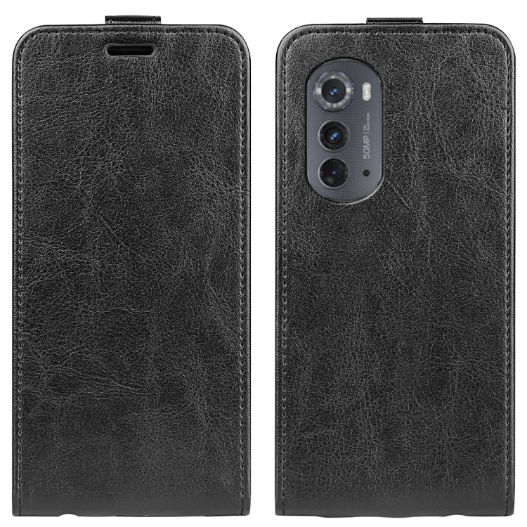 For Motorola Moto Edge 2022 R64 Texture Single Vertical Flip Leather Phone Case
