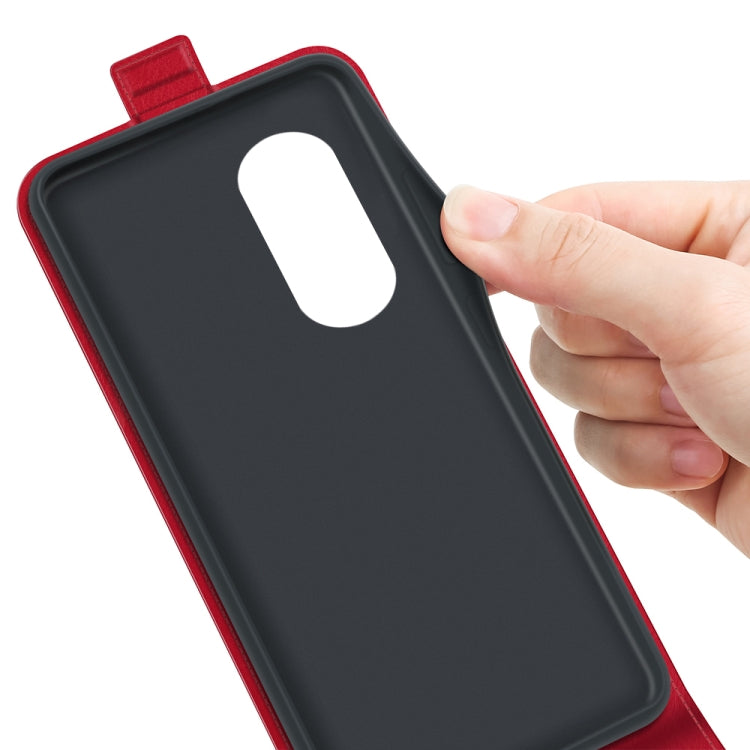 For Motorola Moto Edge 2022 R64 Texture Single Vertical Flip Leather Phone Case