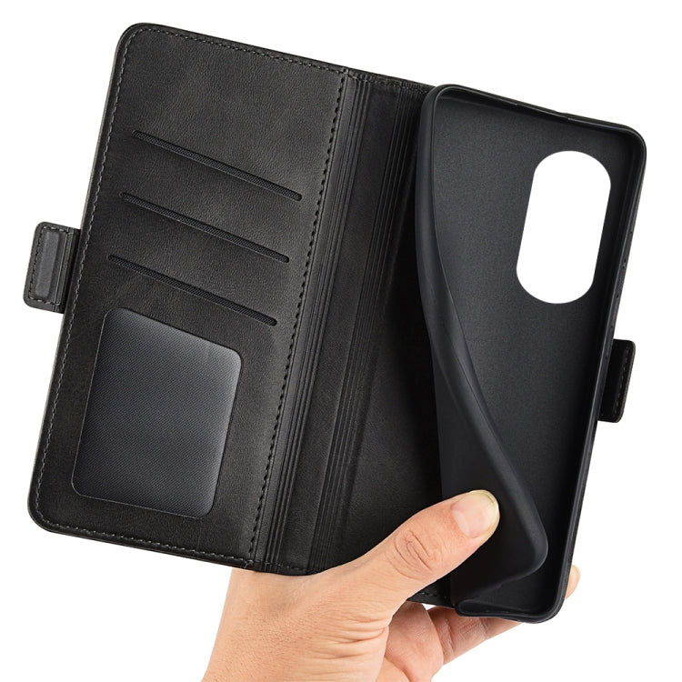 For Motorola Moto Edge 2022 Dual-side Magnetic Buckle Horizontal Flip Leather Phone Case