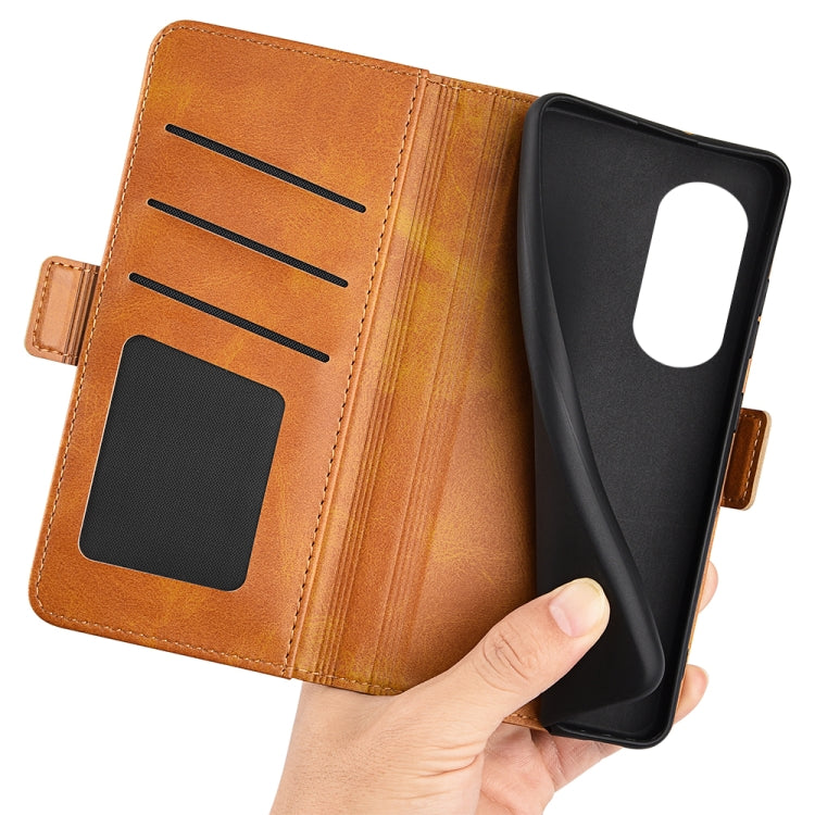 For Motorola Moto Edge 2022 Dual-side Magnetic Buckle Horizontal Flip Leather Phone Case