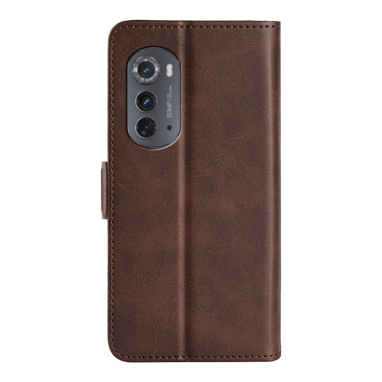For Motorola Moto Edge 2022 Dual-side Magnetic Buckle Horizontal Flip Leather Phone Case