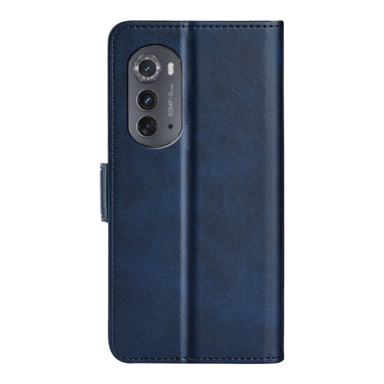 For Motorola Moto Edge 2022 Dual-side Magnetic Buckle Horizontal Flip Leather Phone Case