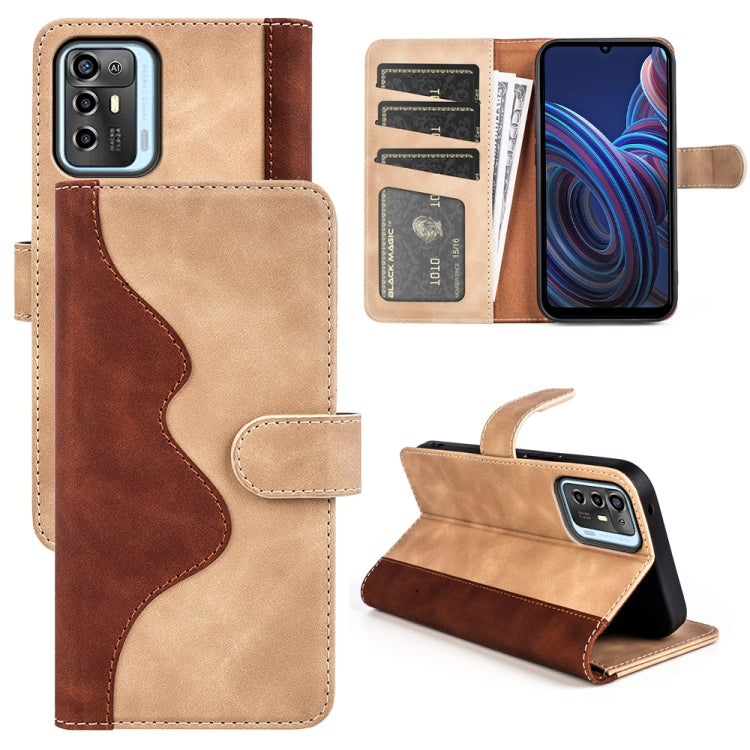 For ZTE Blade A72  Stitching Horizontal Flip Leather Phone Case