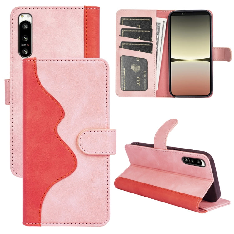 For Sony Xperia 5 IV Stitching Horizontal Flip Leather Phone Case