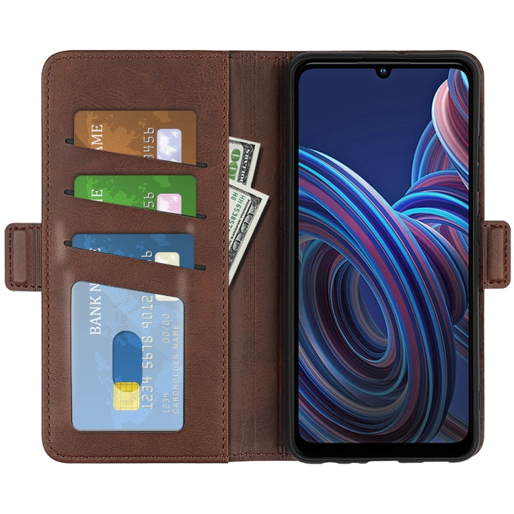 For ZTE Blade A72 5G Dual-side Magnetic Buckle Horizontal Flip Leather Phone Case