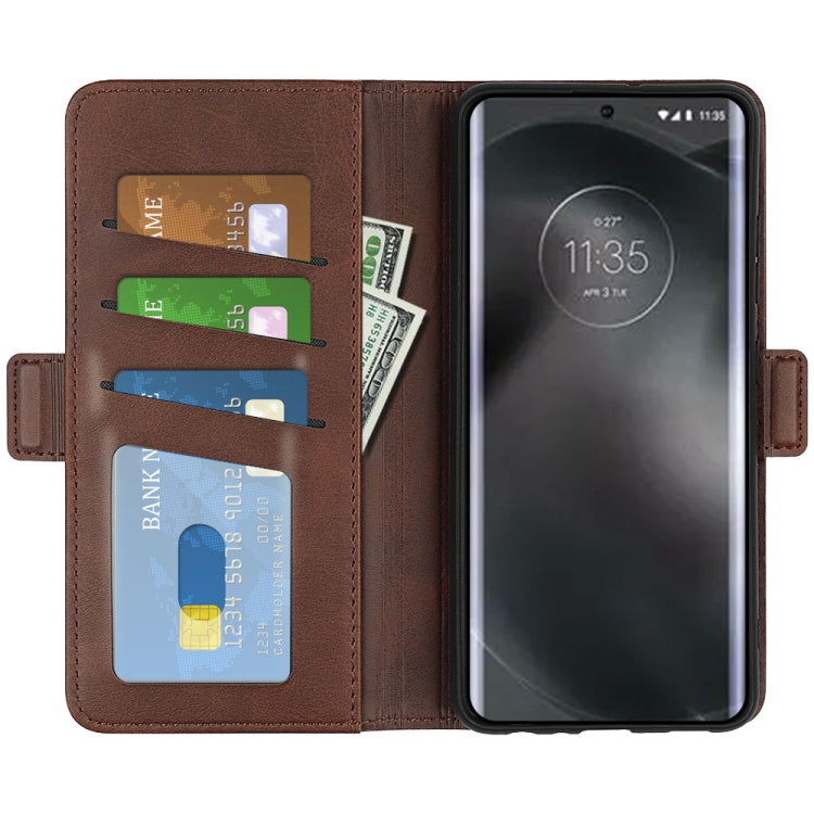 For Motorola Edge 30 Lite Dual-side Magnetic Buckle Horizontal Flip Leather Phone Case