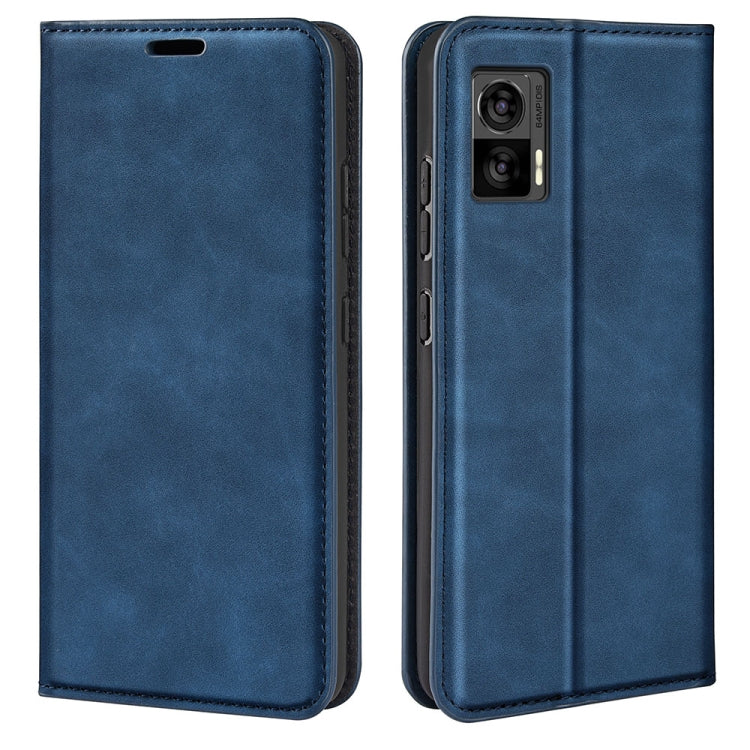 For Motorola Edge 30 Lite Retro-skin Magnetic Suction Leather Phone Case