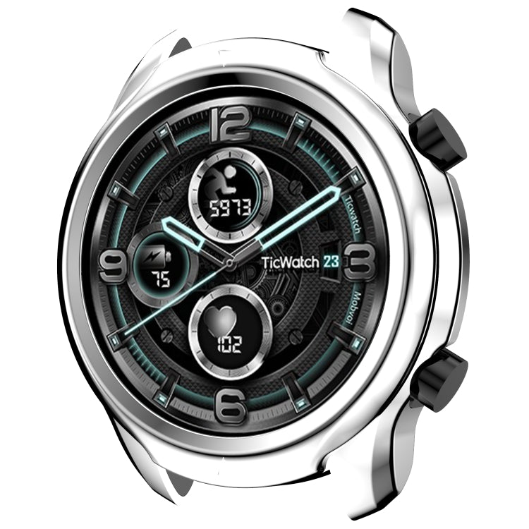 For Ticwatch Pro 3 Ultra Electroplated TPU Half Wrapped Watch Protective Case