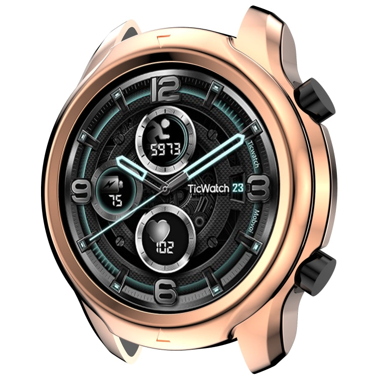For Ticwatch Pro X Electroplated TPU Half Wrapped Watch Protective Case