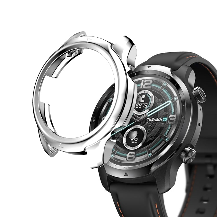 For Ticwatch Pro 3 GPS Electroplated TPU Half Wrapped Watch Protective Case