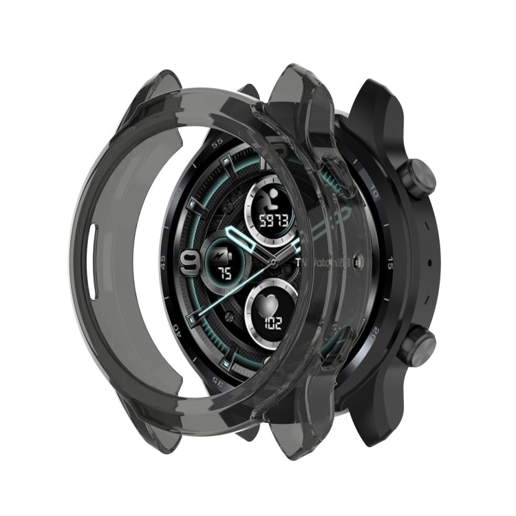For Ticwatch Pro 3 Ultra TPU Color Transparent Half Wrapped Protective Shell