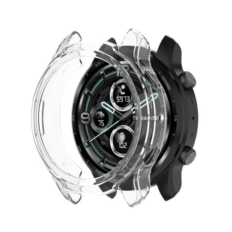 For Ticwatch Pro 3 GPS TPU Color Transparent Half Wrapped Protective Shell