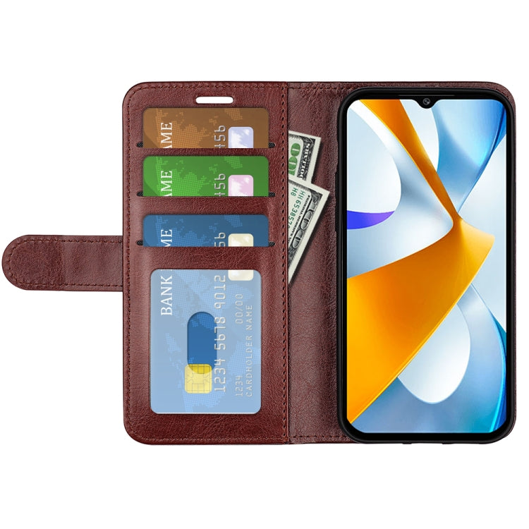 For Xiaomi Poco C40 R64 Texture Horizontal Flip Leather Phone Case