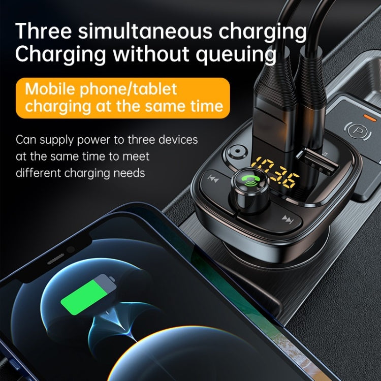 N96 Dual USB Hands-Free Car Kit 3 Port FM Transmitter Wireless MP3 Music Player