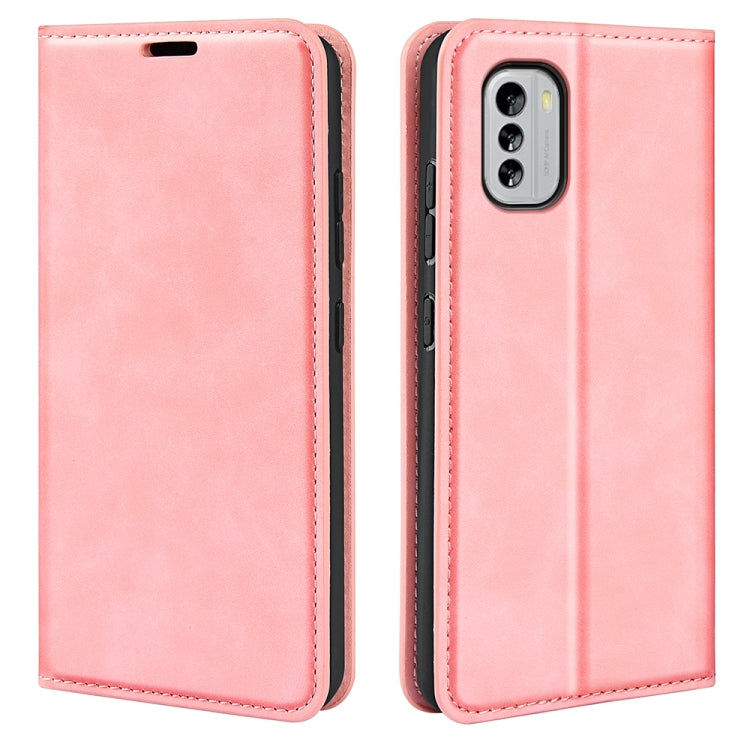 For Nokia G60 5G Retro-skin Magnetic Suction Leather Phone Case