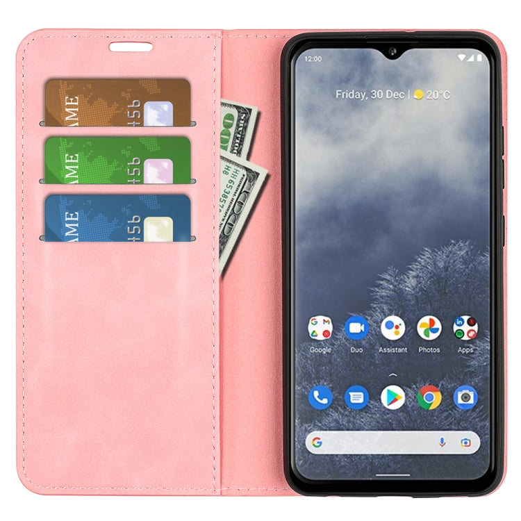 For Nokia G60 5G Retro-skin Magnetic Suction Leather Phone Case