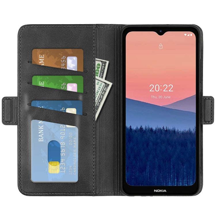 For Nokia C21 Dual-side Magnetic Buckle Leather Phone Case