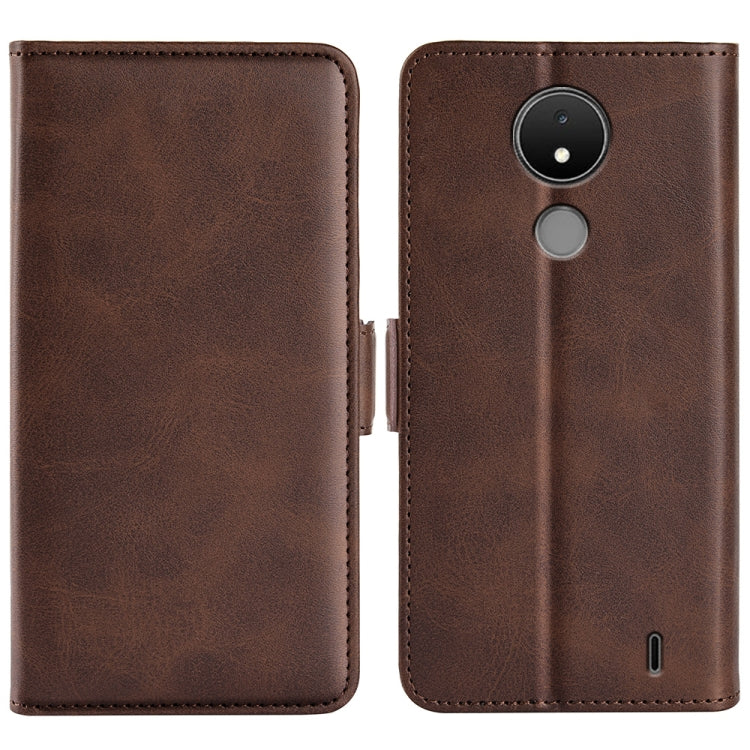 For Nokia C21 Dual-side Magnetic Buckle Leather Phone Case