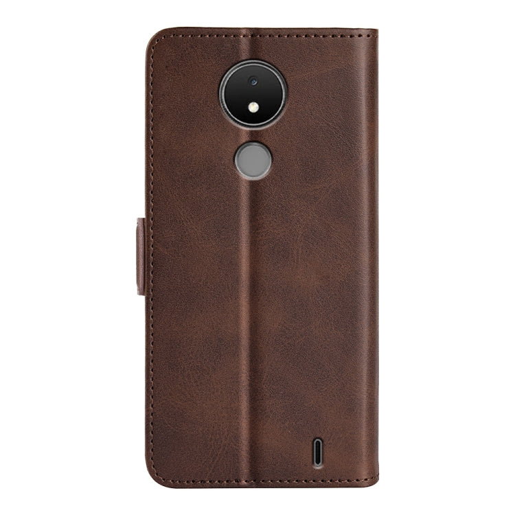 For Nokia C21 Dual-side Magnetic Buckle Leather Phone Case