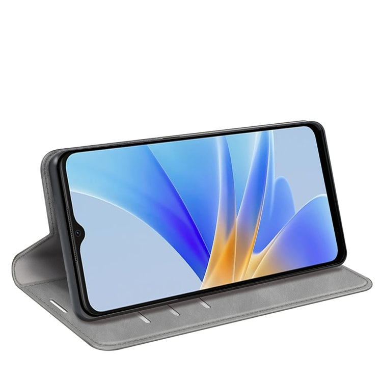 For OPPO A17 Retro-skin Magnetic Suction Leather Phone Case