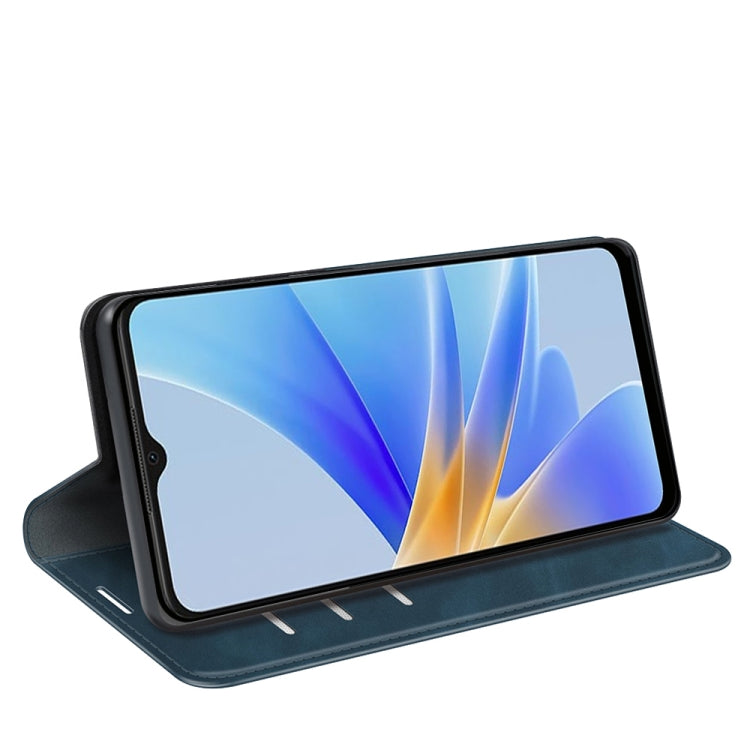 For OPPO A17 Retro-skin Magnetic Suction Leather Phone Case