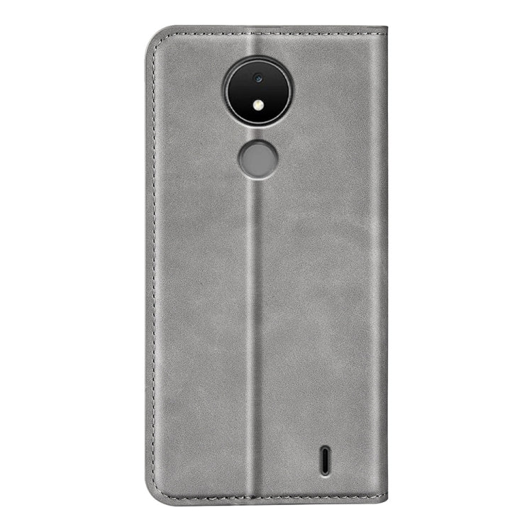 For Nokia C21 Retro-skin Magnetic Suction Leather Phone Case