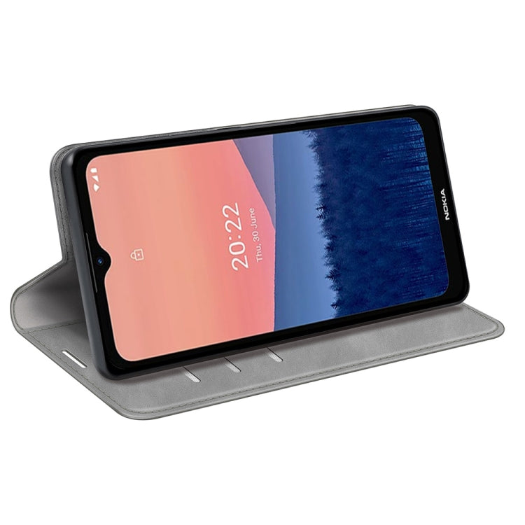 For Nokia C21 Retro-skin Magnetic Suction Leather Phone Case