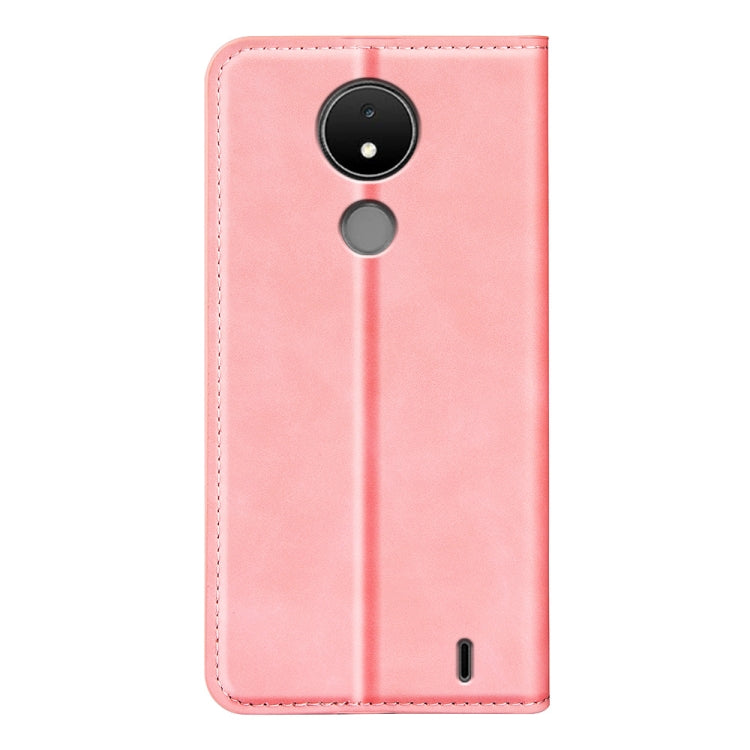 For Nokia C21 Retro-skin Magnetic Suction Leather Phone Case